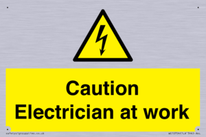 Caution Electrician at work